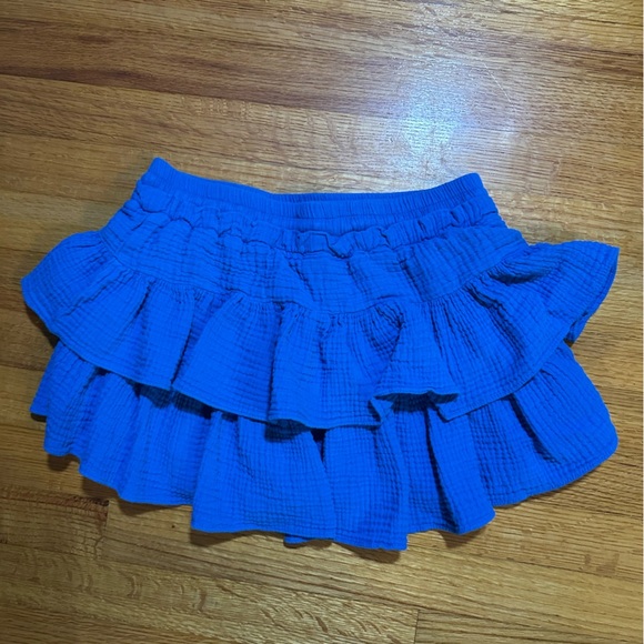 Day + Moon Blossom Cascade Mini Skort In Blue Medium (a3 - Picture 8 of 12